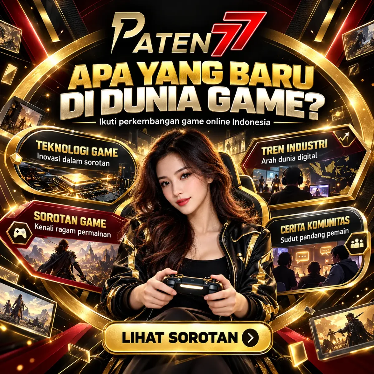 Banner sorotan Kenali Arah Perkembangan Game Online bersama PATEN77 — PATEN77